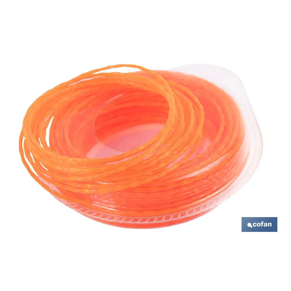 HILO HELICOIDAL DE NYLON PARA DESBROZADORA 25 M X 1,6 MM
