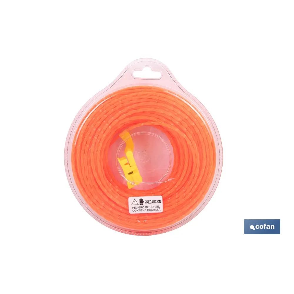 HILO HELICOIDAL DE NYLON PARA DESBROZADORA 40 M X 3,3 MM