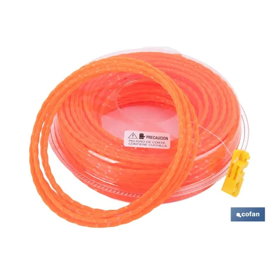 HILO HELICOIDAL DE NYLON PARA DESBROZADORA 40 M X 3,3 MM