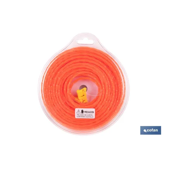 HILO HELICOIDAL DE NYLON PARA DESBROZADORA 25 M X 4 MM