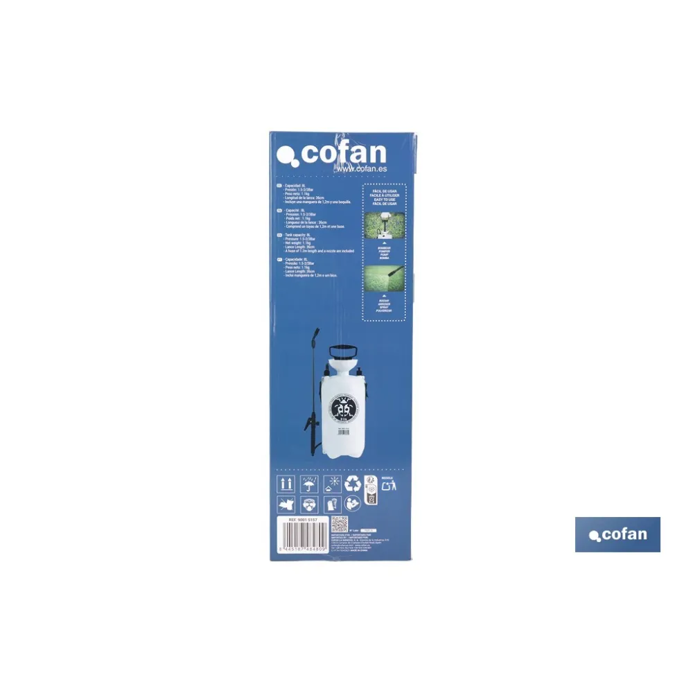 PULVERIZADOR DE PRESIÓN 8 L