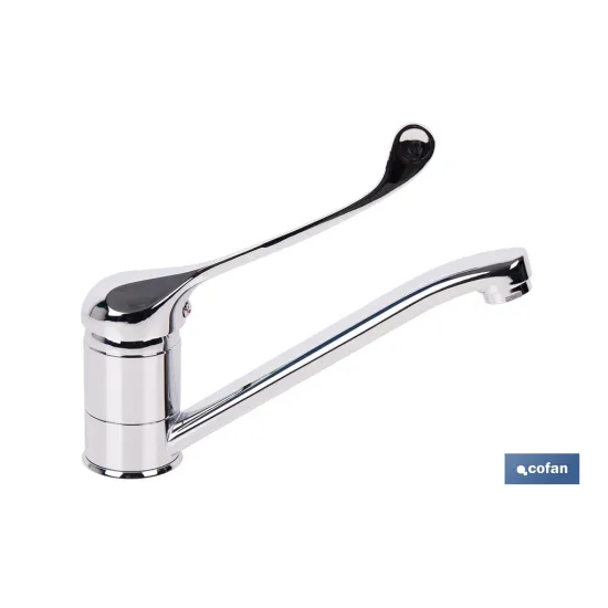 GRIFO DE COCINA MONOMANDO CON MANETA HIGIÉNICA