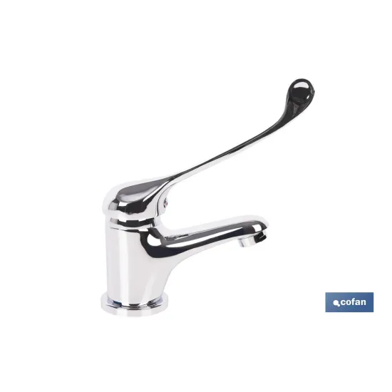 GRIFO DE LAVABO MONOMANDO CON MANETA HIGIENICA
