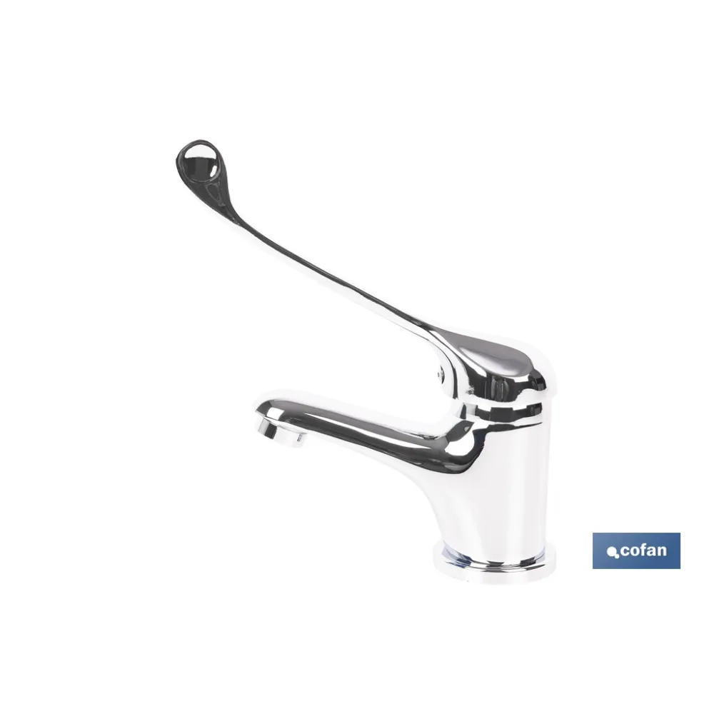 GRIFO DE LAVABO MONOMANDO CON MANETA HIGIENICA