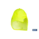 GORRA AMARILLA FLUORESCENTE CON PROTECCIÓN DE NUCA