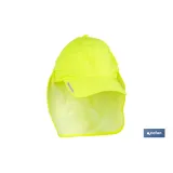 GORRA AMARILLA FLUORESCENTE CON PROTECCIÓN DE NUCA