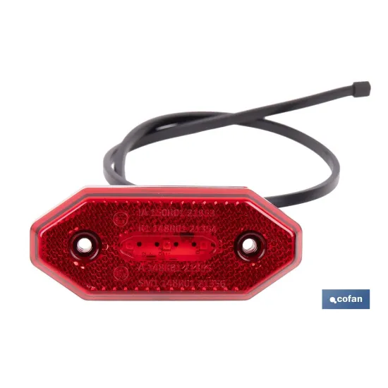 LUZ TRASERA LED CON REFLECTOR 12V/24V ROJA