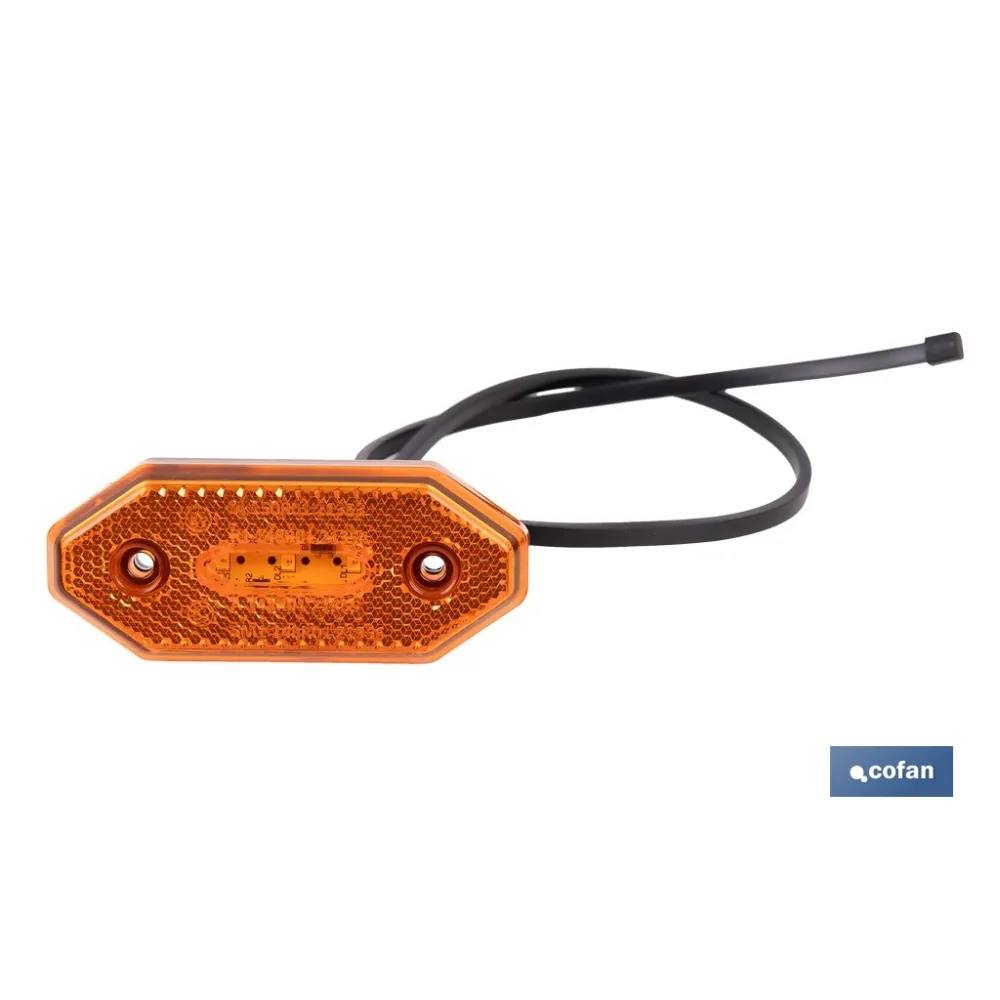LUZ LATERAL LED CON REFLECTOR 12V/24V NARANJA