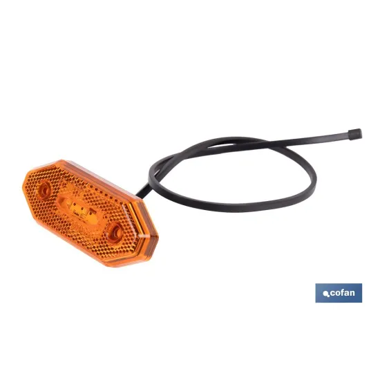 LUZ LATERAL LED CON REFLECTOR 12V/24V NARANJA