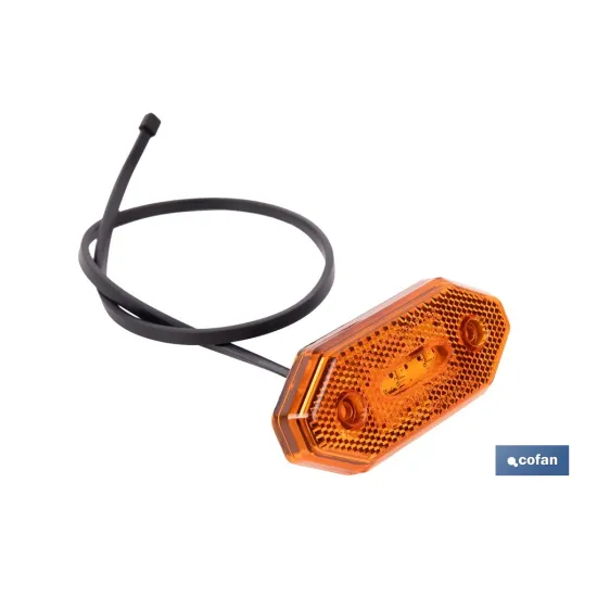 LUZ LATERAL LED CON REFLECTOR 12V/24V NARANJA