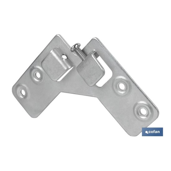 COLGADOR ESCUADRA DOBLE ZINCADO 59X59 MM