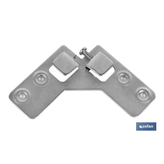 COLGADOR ESCUADRA DOBLE ZINCADO 59X59 MM