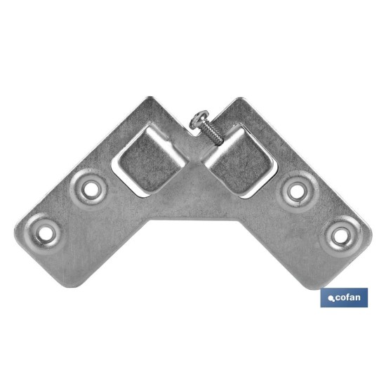 COLGADOR ESCUADRA DOBLE ZINCADO 59X59 MM VENTA UNITARIA