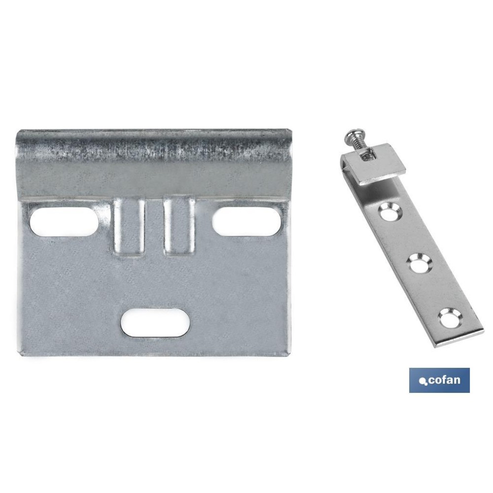 SET COLGADOR DE ARMARIO ZINCADO 60 MM