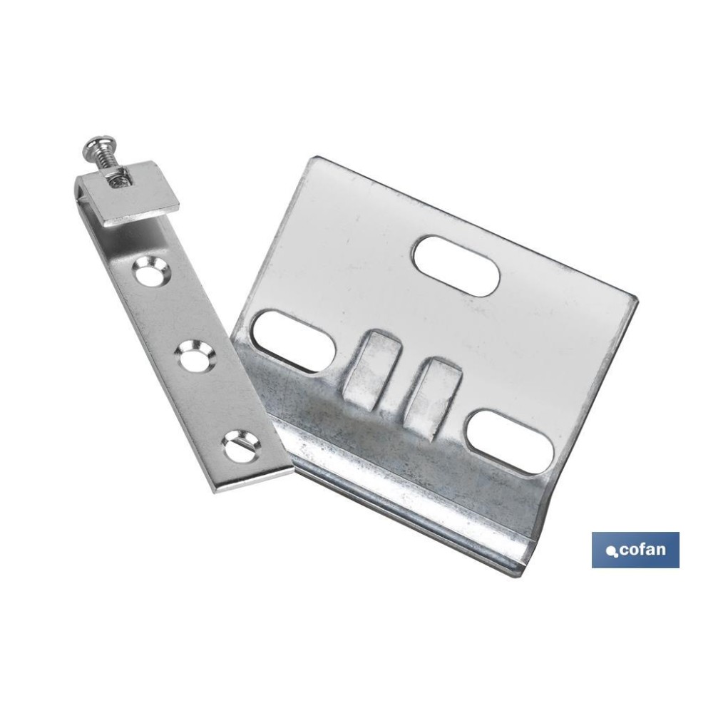 SET COLGADOR DE ARMARIO ZINCADO 60 MM