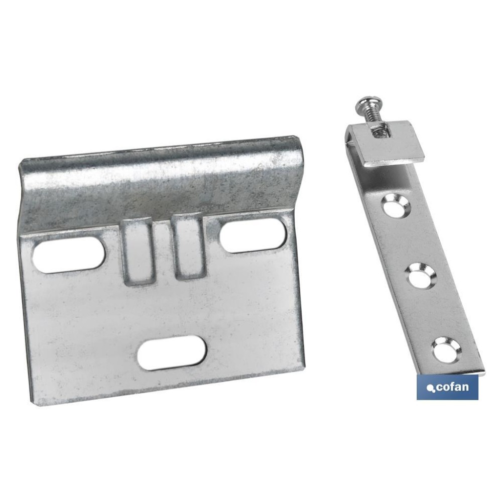 SET COLGADOR DE ARMARIO ZINCADO 60 MM