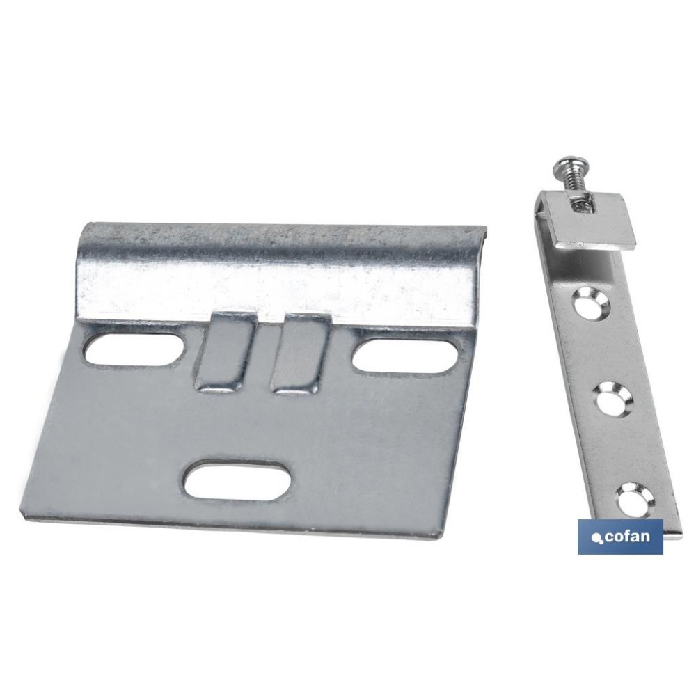 SET COLGADOR DE ARMARIO ZINCADO 60 MM