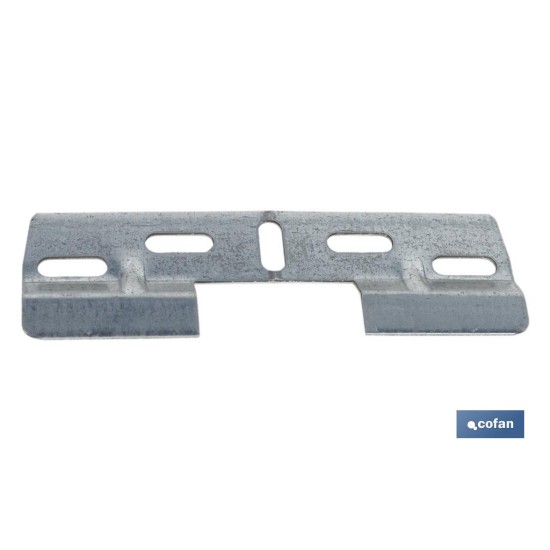 PLACA COLGADOR DOBLE 130 MM CON HUECO 42 MM
