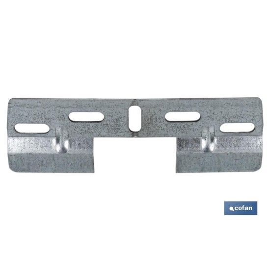 PLACA COLGADOR DOBLE 130 MM CON HUECO 42 MM