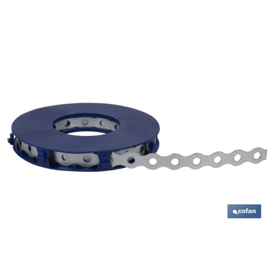 CINTA PERFORADA GALVANIZADA 17 X 0,8 X 10 M