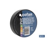 CINTA AISLANTE 180 Micras NEGRA 19mmX20 Metros