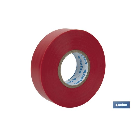 CINTA AISLANTE 180 Micras ROJA 19mmX20 Metros venta unitaria
