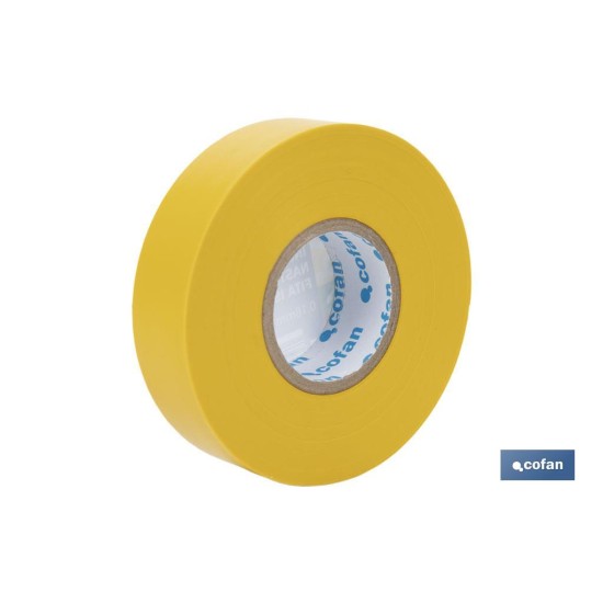 CINTA AISLANTE 180 Micras AMARILLA 19mmX20 Metros