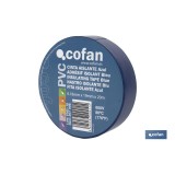 CINTA AISLANTE 180 Micras AZUL 19mmX20 Metros venta unitaria