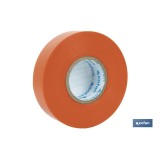 CINTA AISLANTE 180 Micras NARANJA 19mmX20 Metros