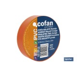 CINTA AISLANTE 180 Micras NARANJA 19mmX20 Metros venta unitaria