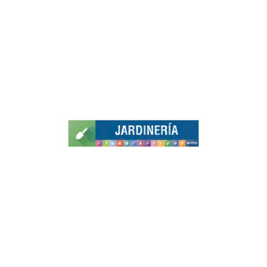 SEÑALETICA IMANTADA PARA EXPOSITOR 975 x 200 mm - JARDINERIA
