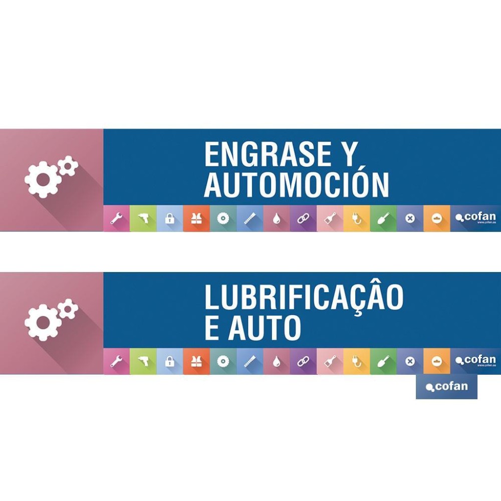 SEÑALETICA IMANTADA PARA EXPOSITOR. 975 x 200 mm – ENGRASE Y AUTOMOCIÓN