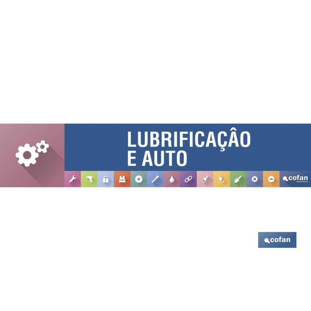 SEÑALETICA IMANTADA PORTUGUES PARA EXPOSITOR 975 x 200 mm - LUBRIFICAÇAO E AUTO