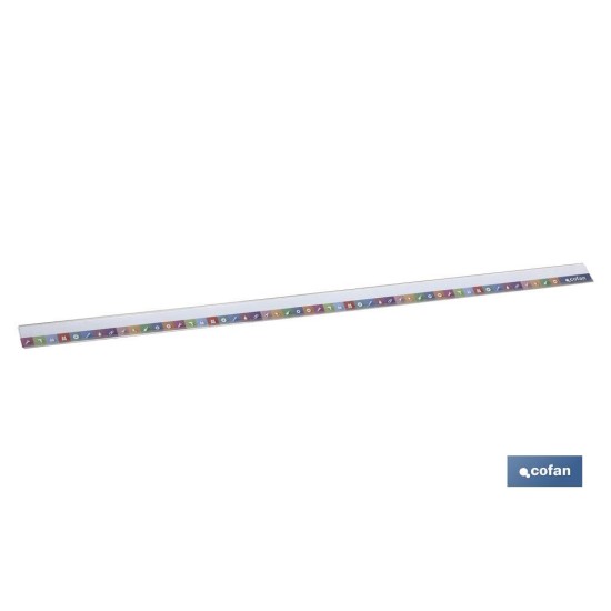PORTAPRECIOS C/TIRA PARA BANDEJA 500 X 39 MM