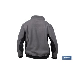 CHAQUETA POLAR MODELO WALKER 370 G/M GRIS-NEGRO TALLA XXL
