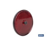 CATADIÓPTRICO REDONDO ROJO Ø 60 MM CON TORNILLO