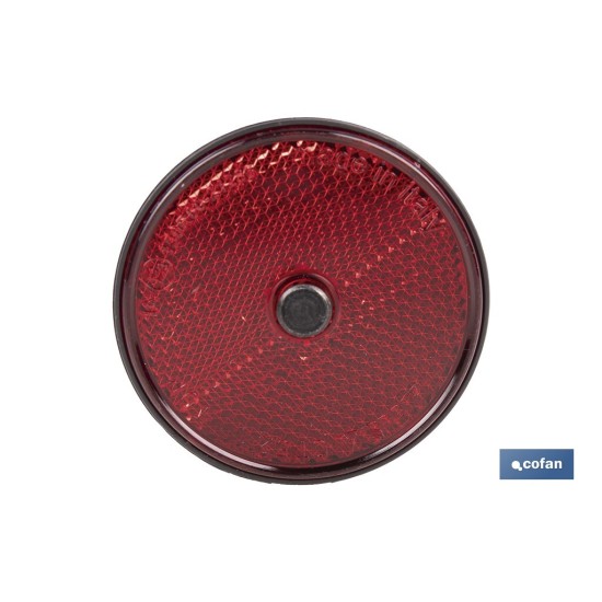 CATADIÓPTRICO REDONDO ROJO Ø 60 MM CON TORNILLO