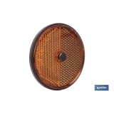 CATADIÓPTRICO REDONDO ÁMBAR Ø 60 MM CON TORNILLO