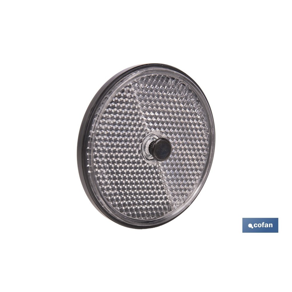 CATADIÓPTRICO REDONDO BLANCO Ø 60 MM CON TORNILLO