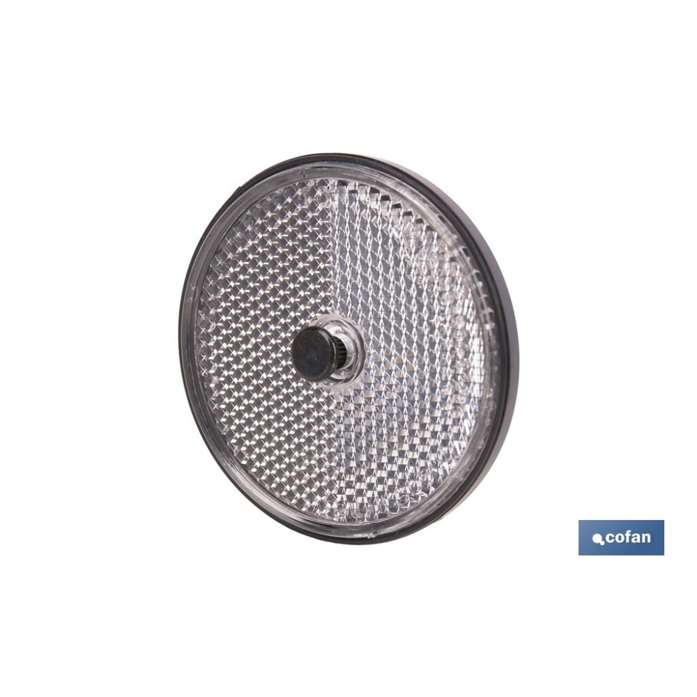 CATADIÓPTRICO REDONDO BLANCO Ø 60 MM CON TORNILLO