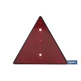 CATADIÓPTRICO TRIANGULAR ROJO 155 X 137 MM CON AGUJERO Y SIN TORNILLOS