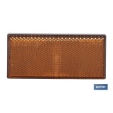 CATADIÓPTRICO RECTANGULAR ÁMBAR 106 X 50 MM ADHESIVO