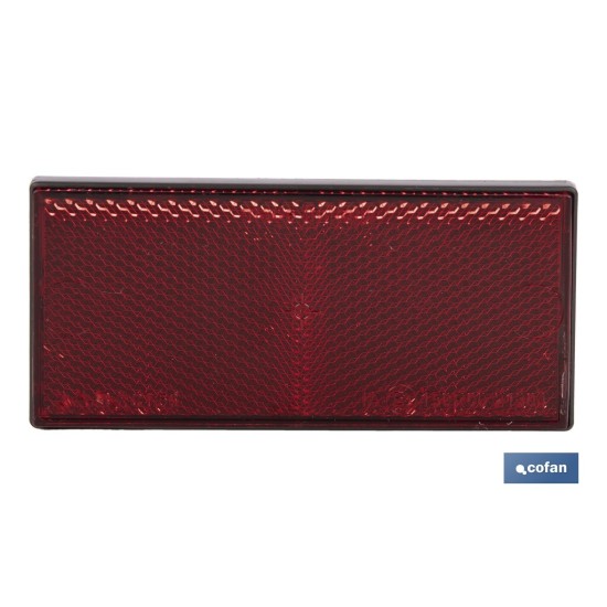 CATADIÓPTRICO RECTANGULAR ROJO 106 X 50 MM ADHESIVO