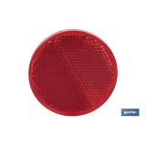 CATADIÓPTRICO REDONDO ROJO Ø 60 MM ADHESIVO