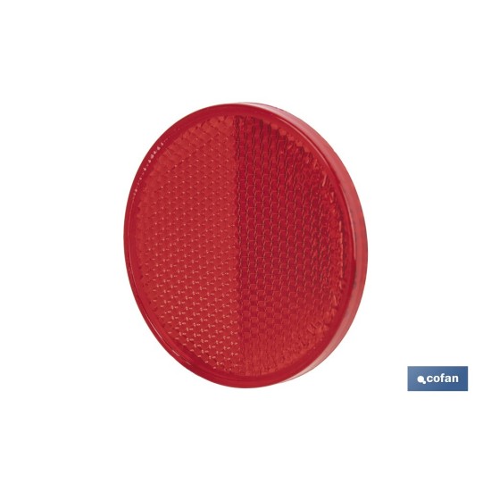 CATADIÓPTRICO REDONDO ROJO Ø 60 MM ADHESIVO