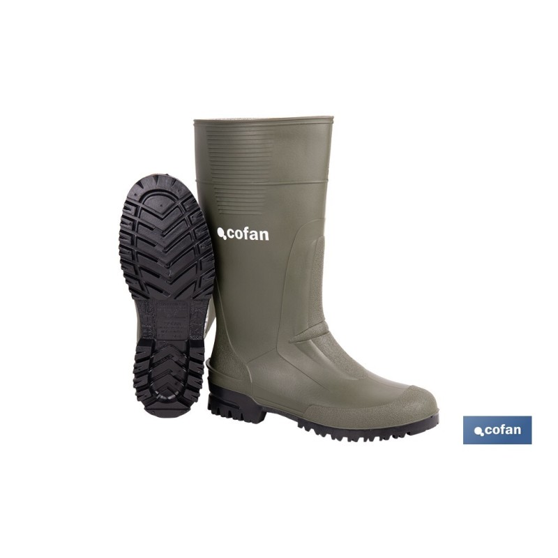 BOTA ALTA DE AGUA PVC VERDE TALLA 47