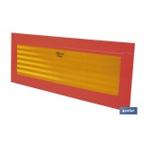 PLACA V-6 PARA VEHICULOS LARGOS 565X200MM.