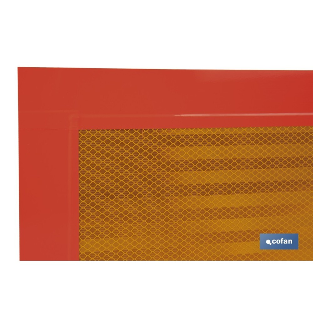 PLACA V-6 PARA VEHICULOS LARGOS 565X200MM.