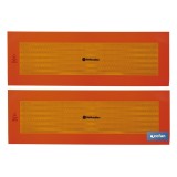 PACK DE 2 UDS. PLACA ADHESIVA V-6 PARA VEHÍCULO LARGO 565 X 195 MM