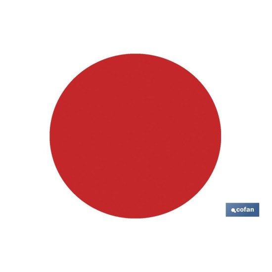 CIRCULO ADHESIVO ROJO 150 mm PARA CRISTAL